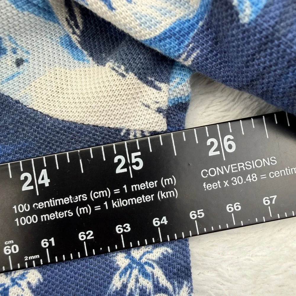Polo Ralph Lauren Polo Mens XLT Blue Tropical Island Fish Palm Tree Pique Cotton